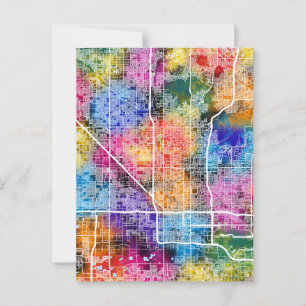 Phoenix Arizona Stadtkarte Postkarte