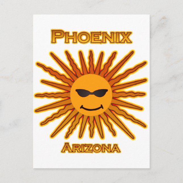 Phoenix Arizona Sun Logo Postkarte (Vorderseite)