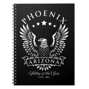 Phoenix Arizona Tal der Sonne Vintage Adler Notizblock
