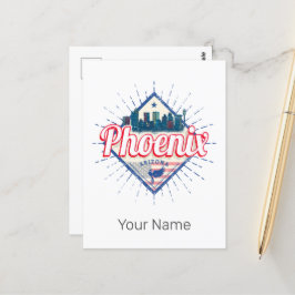 Phoenix Arizona United Staaten Skyline Vintag USA Postkarte