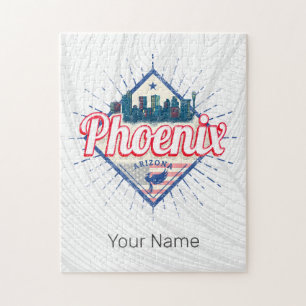 Phoenix Arizona United Staaten Skyline Vintag USA Puzzle