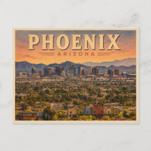 Phoenix Arizona Vintage Reise Postkarte