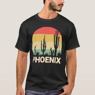 Phoenix Arizona Wüste Cactus Retro Zuhause T-Shirt
