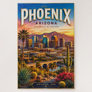 Phoenix Arizona Wüstenhimmel-Szene Wanddekoration Puzzle