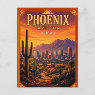 🌵 Phoenix Arizona Wüstenurlaub Erinnerung Postkarte
