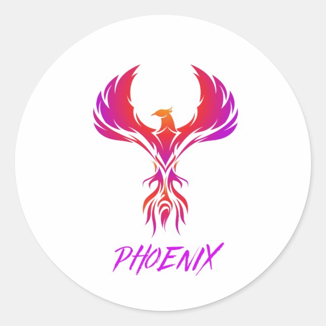 Phoenix-Aufkleber Runder Aufkleber (Vorderseite)