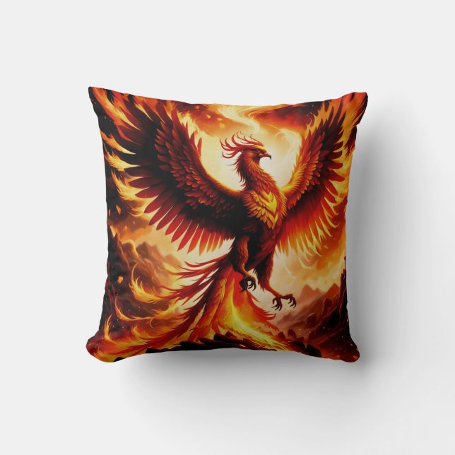 Phoenix aus den Aschen Kissen (Vorderseite)