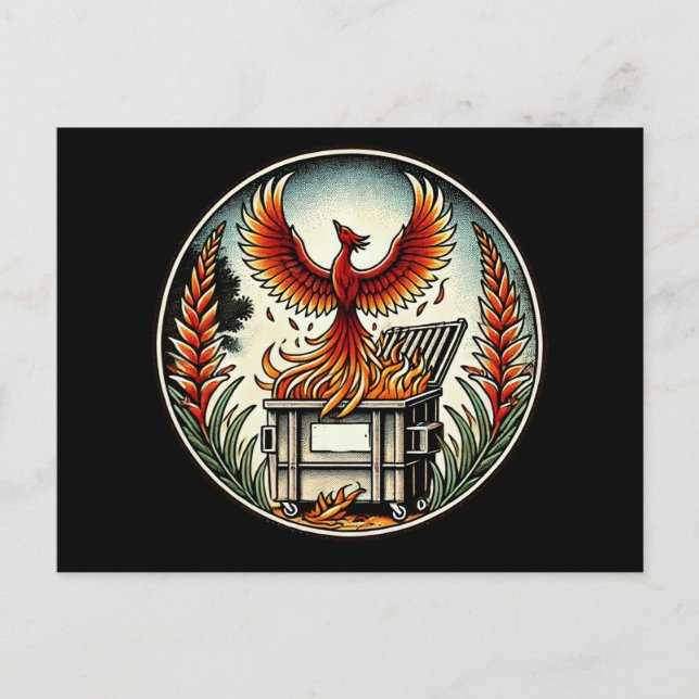 Phoenix aus den Müllverbrennungsanlagen Postkarte (Vorderseite)