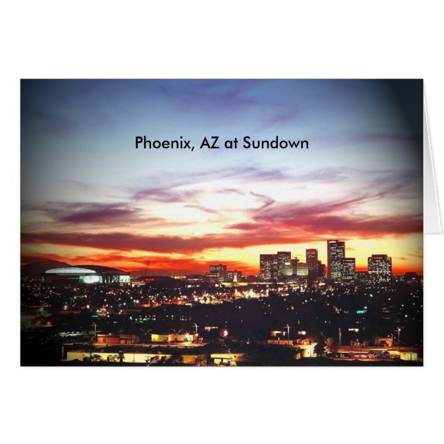 Phoenix, AZ an Sundown (Vorderseite (Horizontal))