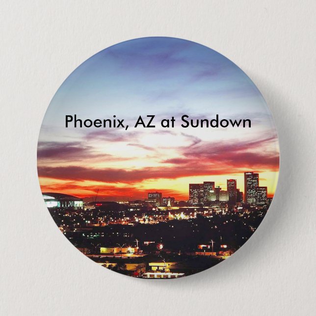 Phoenix, AZ an Sundown Button (Vorderseite)
