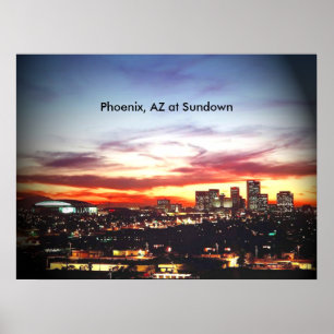 Phoenix, AZ an Sundown Poster