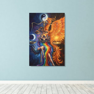 Phoenix Balance Spiritual Leinwandkunst Leinwanddruck