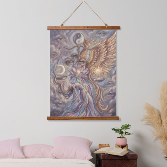 Phoenix Balance Spiritual Wall Tapestry Wandteppich Mit Holzrahmen (Schlafzimmer)