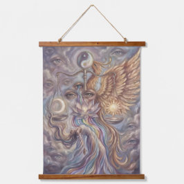 Phoenix Balance Spiritueller Wandteppich Mit Holzrahmen