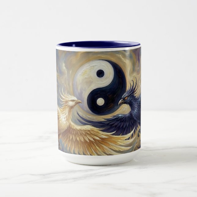 Phoenix Balance Spiritueller Wandteppich Tasse (Zentrum)