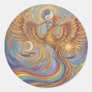 Phoenix Balance Yin Yang Aufkleber