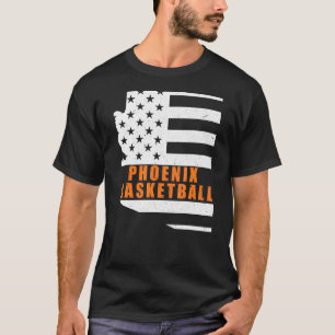 Phoenix Basketball Us Flag Staat Arizon T-Shirt