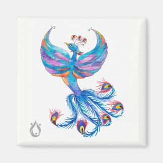 Phoenix Bird Art - Voyager Magnet