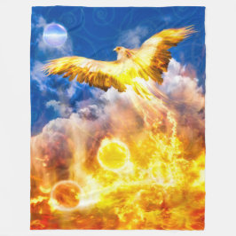 Phoenix Bird STEIGT ÜBER IHREN TROUBLES Fleecedecke