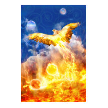 Phoenix Bird STEIGT ÜBER IHREN TROUBLES