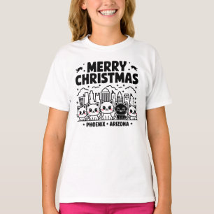 Phoenix City Arizona Frohe Weihnachtskatzen USA T-Shirt