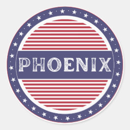 Phoenix City Pride Emblem – Amerikanische Identitä Runder Aufkleber