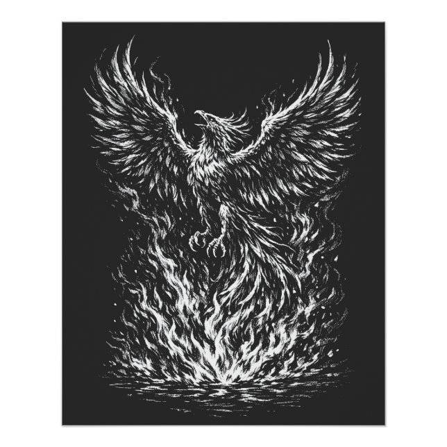 Phoenix, das aus den Flammen aufersteht von BurnsI Poster (Vorderseite)