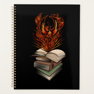 Phoenix, der aus Büchern aufersteht Inspirierendes Planer