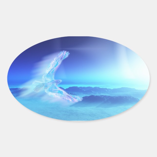 Phoenix der Nordkleber Ovaler Aufkleber (Vorderseite)