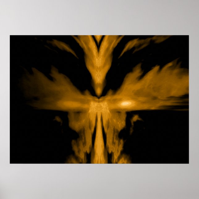 Phoenix Erwachen Gold Poster (Vorne)