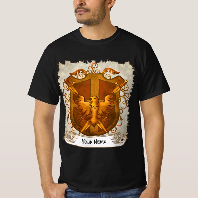 Phoenix Family Crest Surname T-Shirt (Vorderseite)