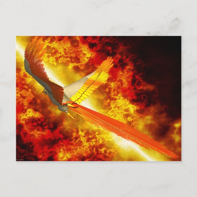 Phoenix Fantasy Gothic Postkarte (Vorderseite)
