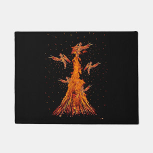 Phoenix-Feuer-Vogel-Tür-Matte Fußmatte