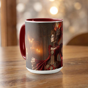 Phoenix-Feuerkönigin Steampunk viktorianisch indus Tasse