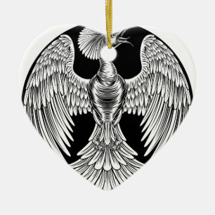 Phoenix Fire Bird Design Keramik Ornament