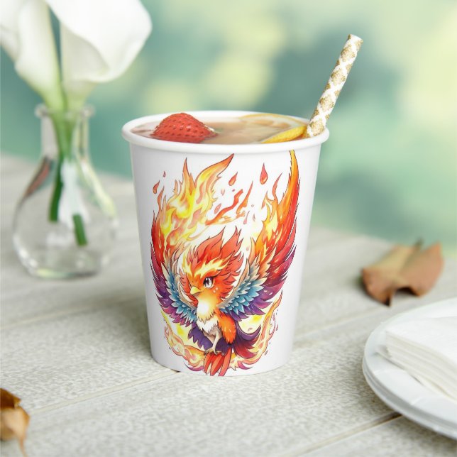 Phoenix Fire Bird Kindergeburtstag Pappbecher (In Situ)