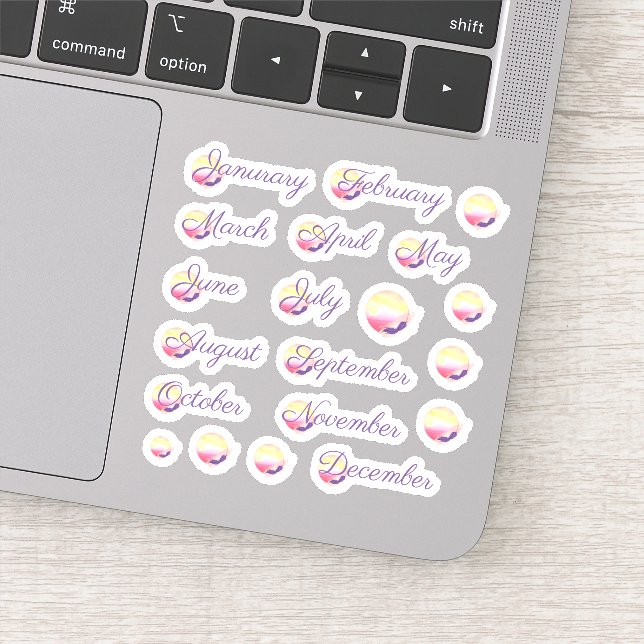 Phoenix Fire Month Custom-Cut Vinyl Sticker (Detail)