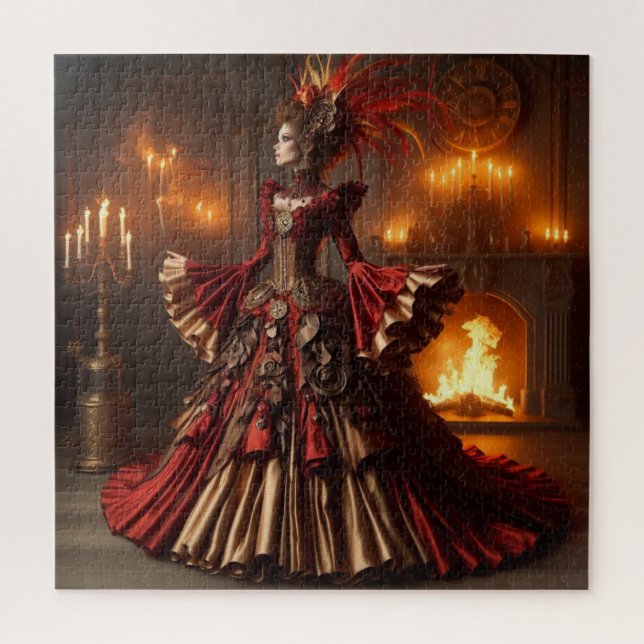 Phoenix Fire Queen Steampunk Viktorianisch Industr Puzzle (Vertikal)