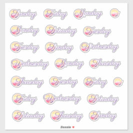 Phoenix Fire Weekday Custom-Cut Vinyl Sticker