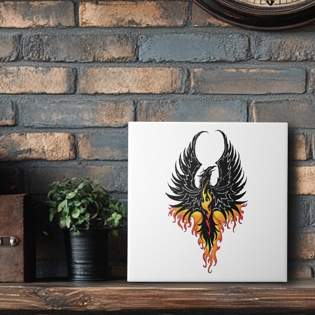Phoenix Firebird Tribal Flames Fliese (Von Creator hochgeladen)