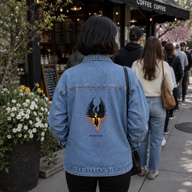 Phoenix Firebird Tribal Flames Jeansjacke (Von Creator hochgeladen)