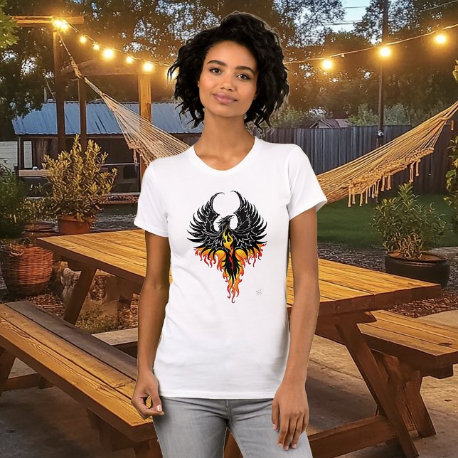 Phoenix Firebird Tribal Flames T-Shirt (Von Creator hochgeladen)