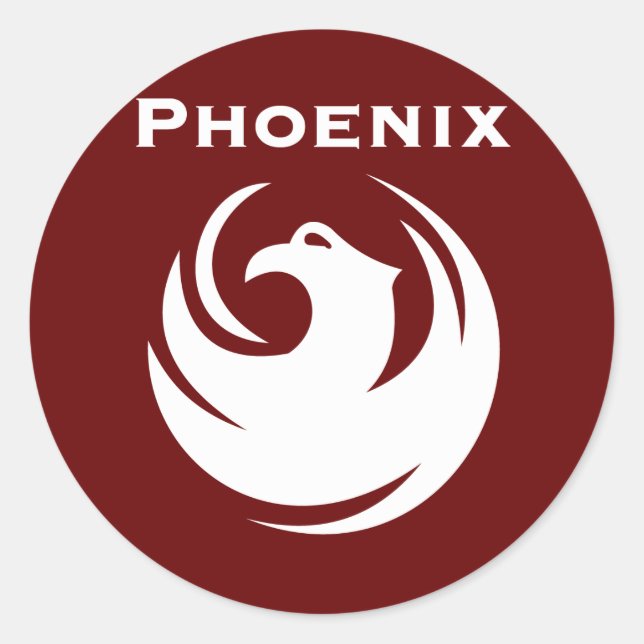 Phoenix-Flagge Runder Aufkleber (Vorderseite)