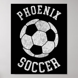 Phoenix Fußball Retro abgenutzt 90er Vintage  Poster