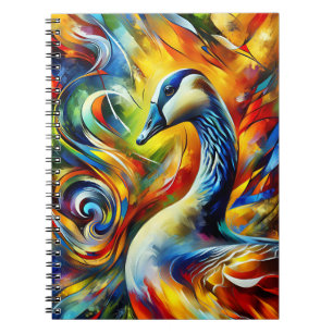 Phoenix-Gans-Flammen-Notizbuch Notizblock