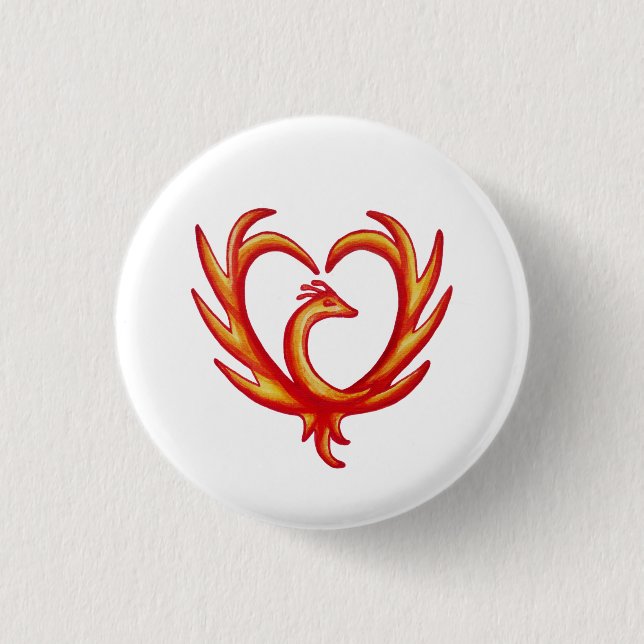 Phoenix Heart Button (Vorderseite)