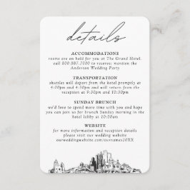 Phoenix-Hochzeitsdetails Begleitkarte