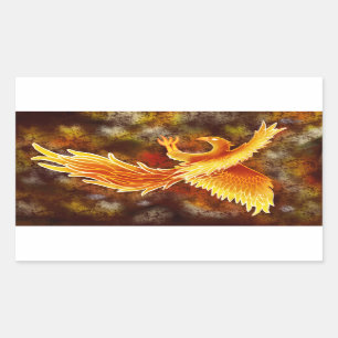 Phoenix im Flug Rechteckiger Aufkleber