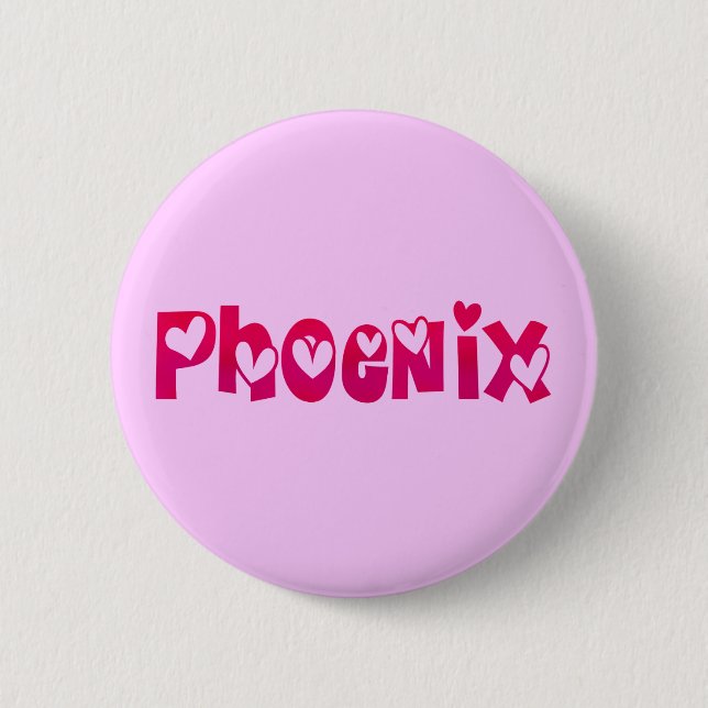 Phoenix im Herzen Button (Vorderseite)