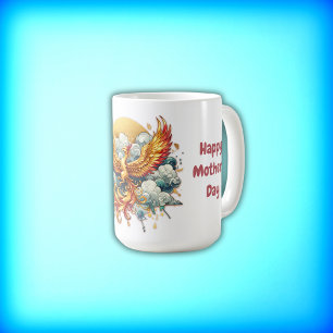 Phoenix in den Wolken glücklich Muttertag   Kaffeetasse